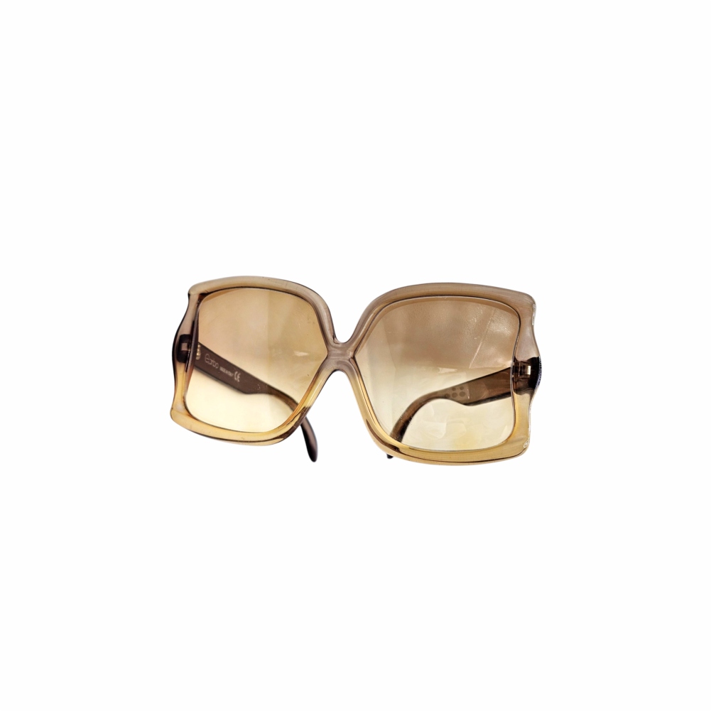 80s Vintage Golden Butterfly Sunglasses - Garbo