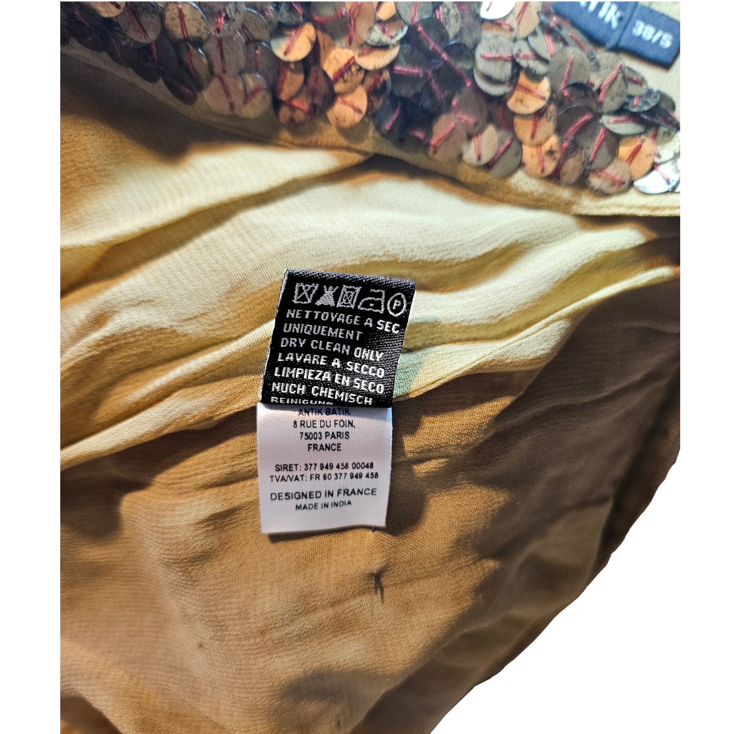 Sequined Gold Tunic - Antik Batik (8734524473692)