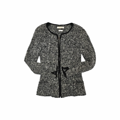 Grey Bouclé Wool Blend Zip Jacket - Isabel Marant Etoile - Re:Velvet