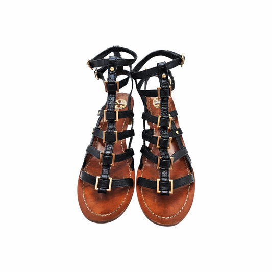 Chunky Heels Gladiator Leather Sandals - Tory Burch
