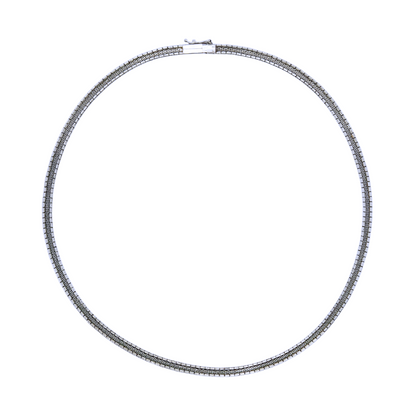 Vintage Sterling Silver Flat Snake Chain Necklace
