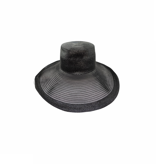 80s Wide Semi Sheer Brim Elegant Sun Hat
