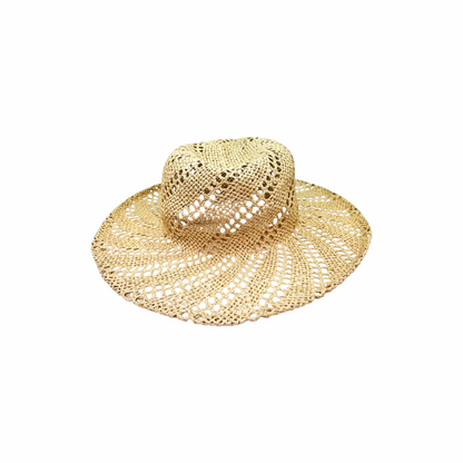 Natural Straw Open Weave Sun Hat
