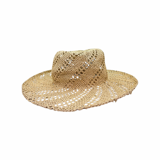 Natural Straw Open Weave Sun Hat