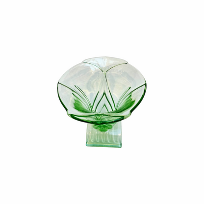 Vase Art Déco en verre d'uranium - Stölzle