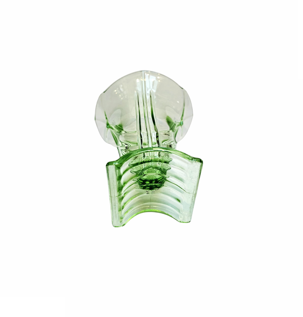Vase Art Déco en verre d'uranium - Stölzle