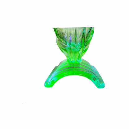 Vase Art Déco en verre d'uranium - Stölzle